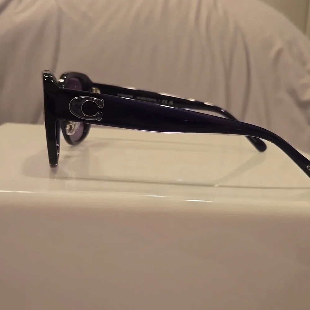 Coach Blue Transparent Sunglasses brand new in case - Picture 4 of 14